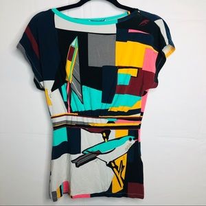 Emilio Pucci Firenze bird geometric prints top